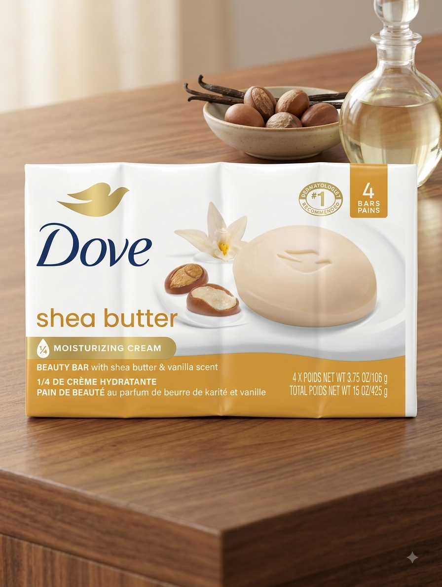 DOVE SOAP - 4 PACK BUNDLE - 106GR - 100% ORIGINAL PRODUCT