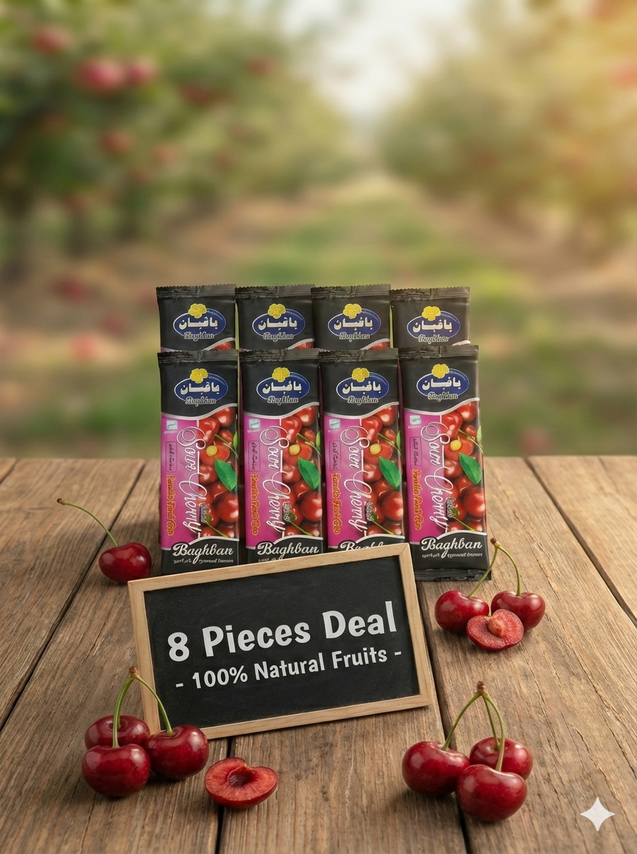 BAGHBAN SOUR CHERRY LAVASHAK 8-PACK BUNDLE (LARGE SIZE)