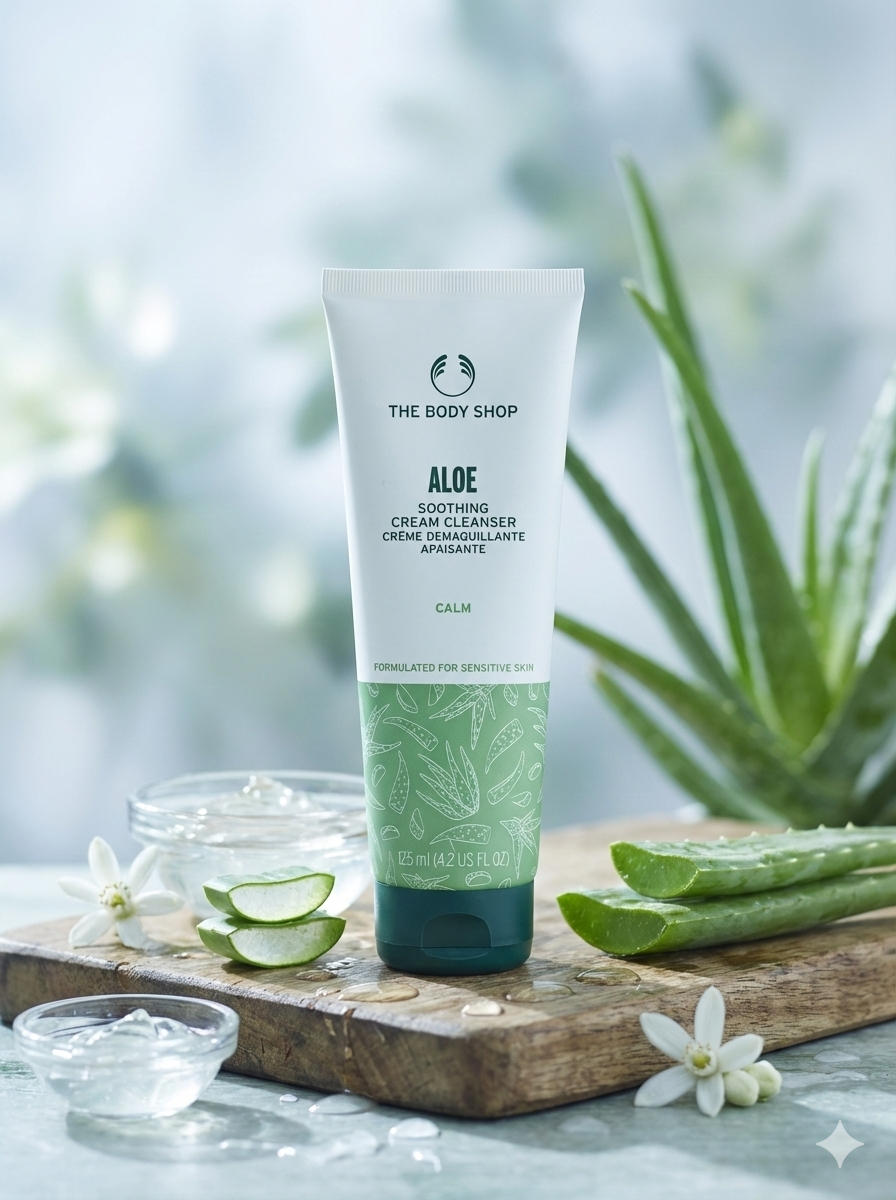THE BODY SHOP ALOE SOOTHING CREAM CLEANSER (125ml)