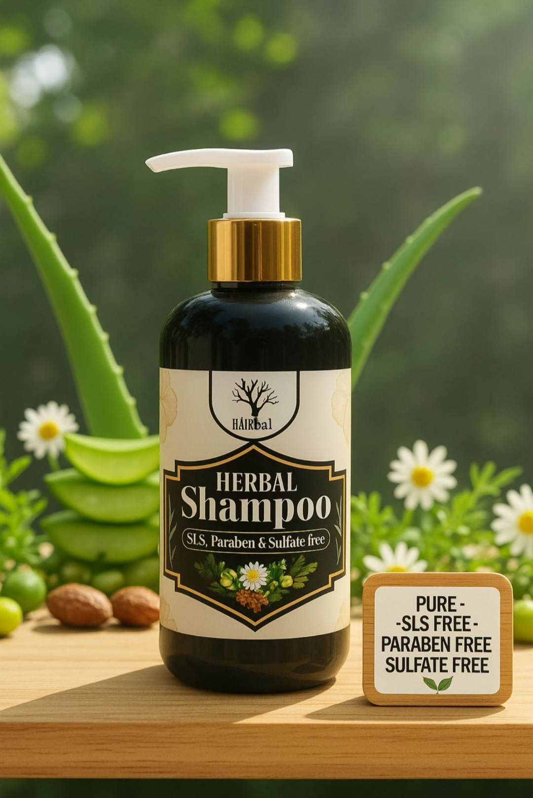 HAIRBAL ORGANICS  (SLS,PARABEN,SULPHATE FREE) SHAMPOO (200ml)