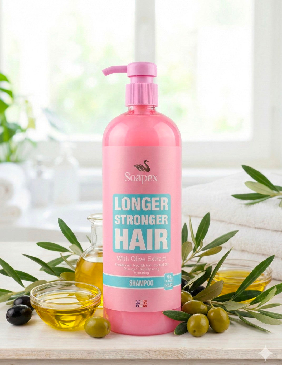 SOAPEX LONGER STRONGER HAIR SHAMPOO (800ml)