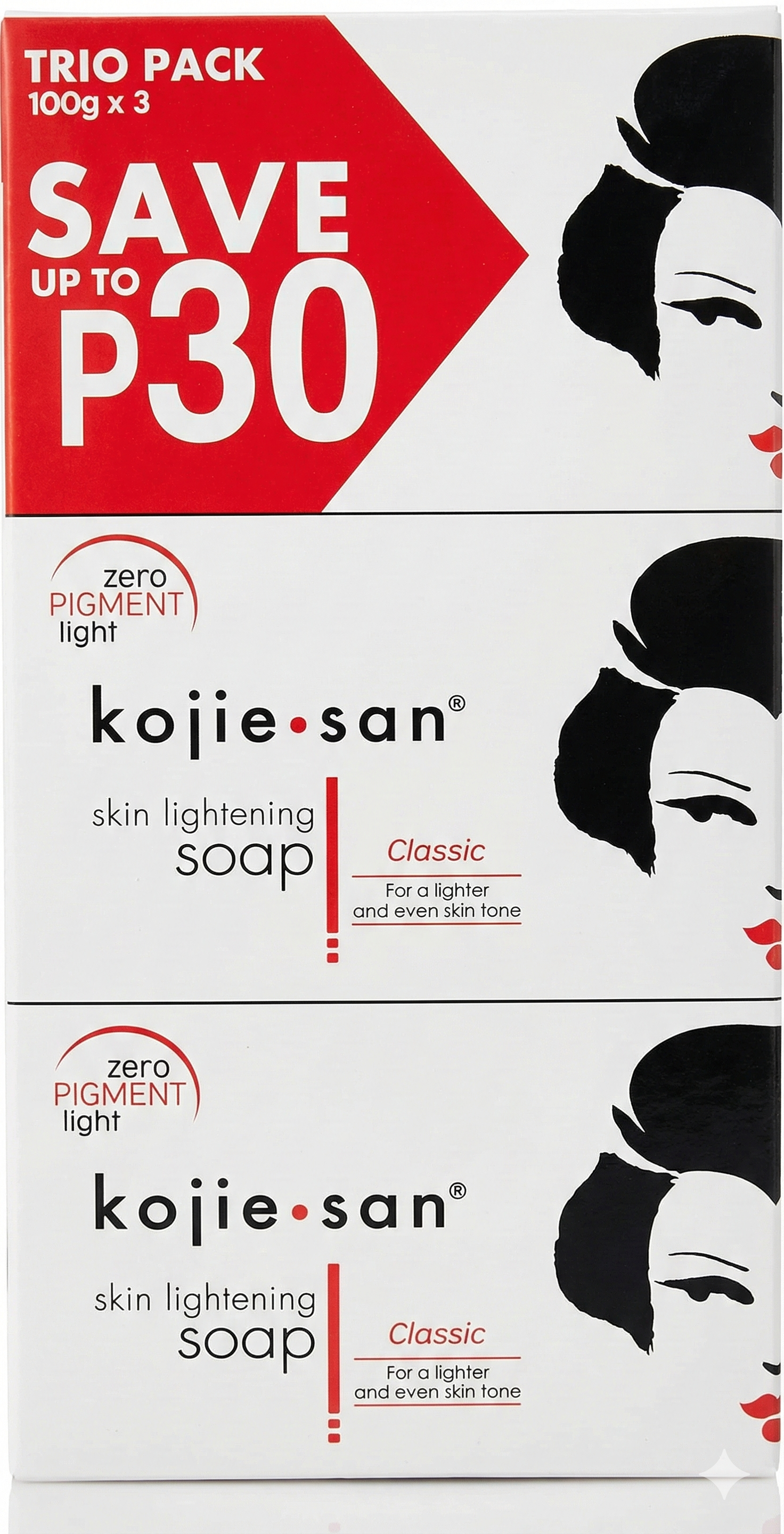 KOJIE SAN SKIN BRIGHTENING SOAP 3-PACK BUNDLE (100g)