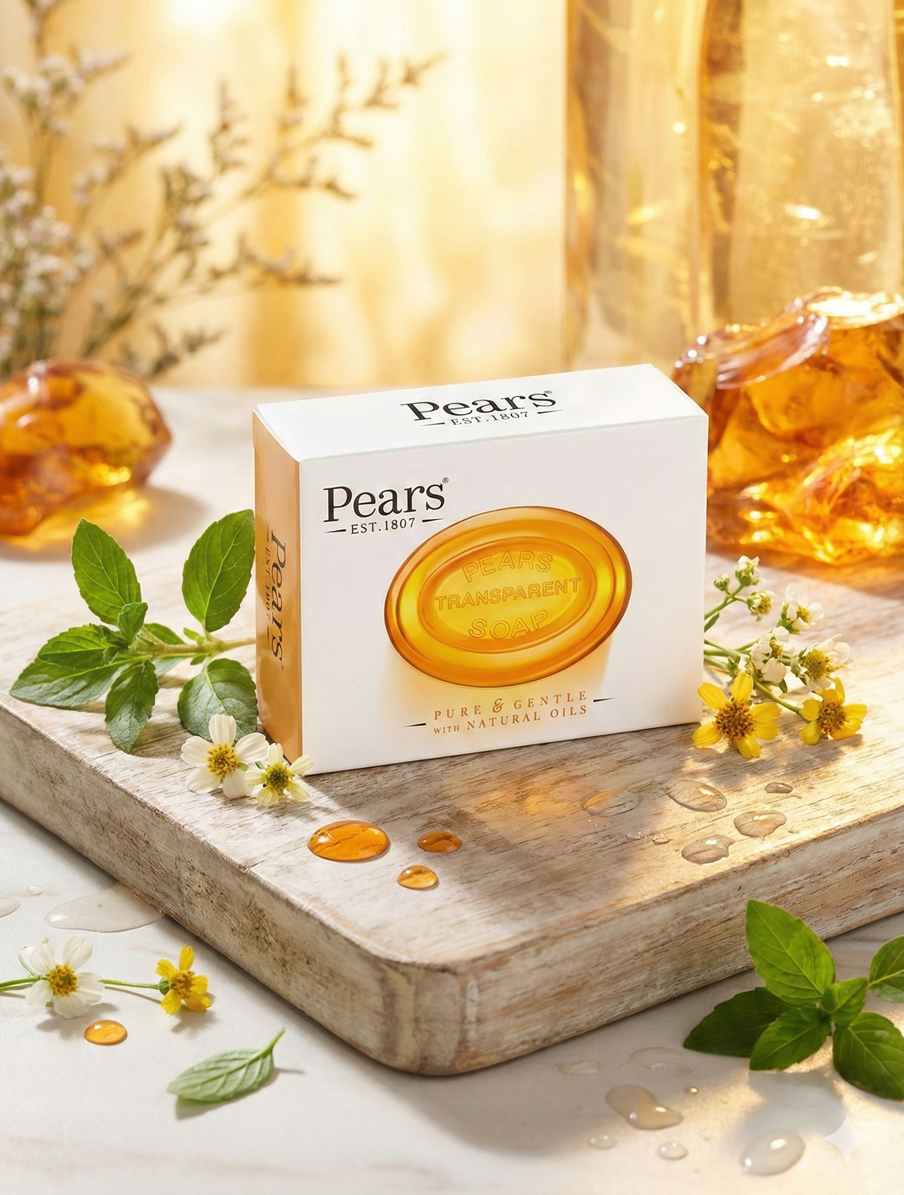 PEARS PURE & GENTLE WITH NATURAL OILS SOAP (100g)