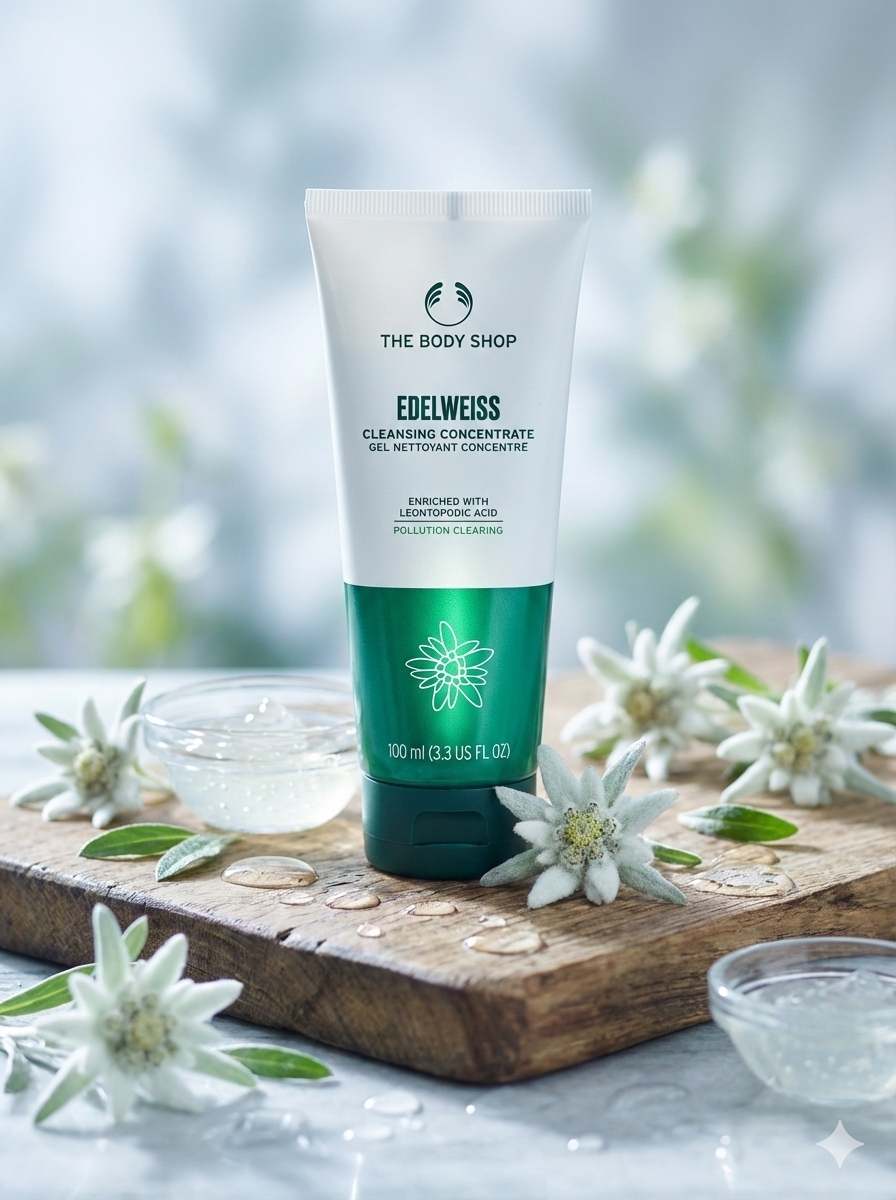 THE BODY SHOP EDELWEISS CLEANSING CONSENTRATE GEL (100ml)