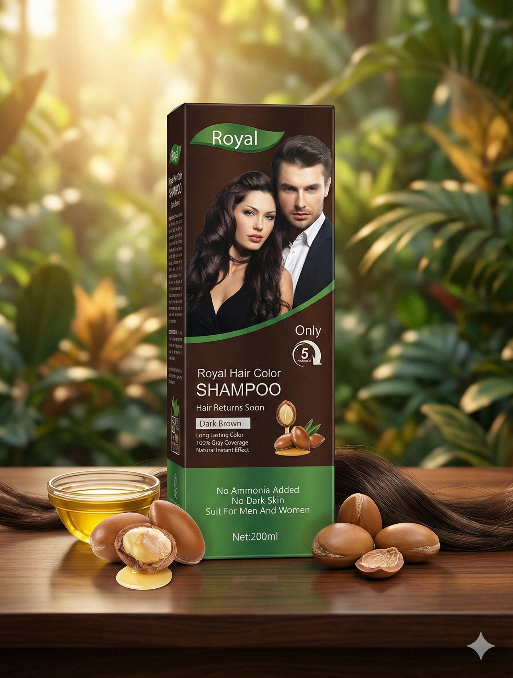 ROYAL HAIR COLOR SHAMPOO (200ml)