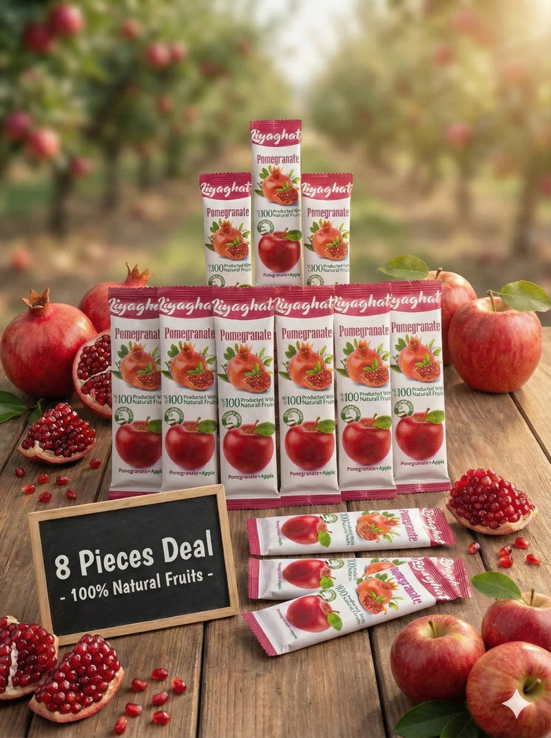 ZIYAGHAT POMEGRANATE+APPLE LAVASHAK 8-PACK DEAL  (SMALL SIZE) - noorzafat.com