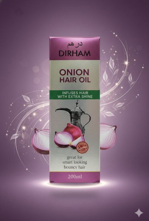 DIRHAM ONION HAIR OIL (200ml) - noorzafat.com